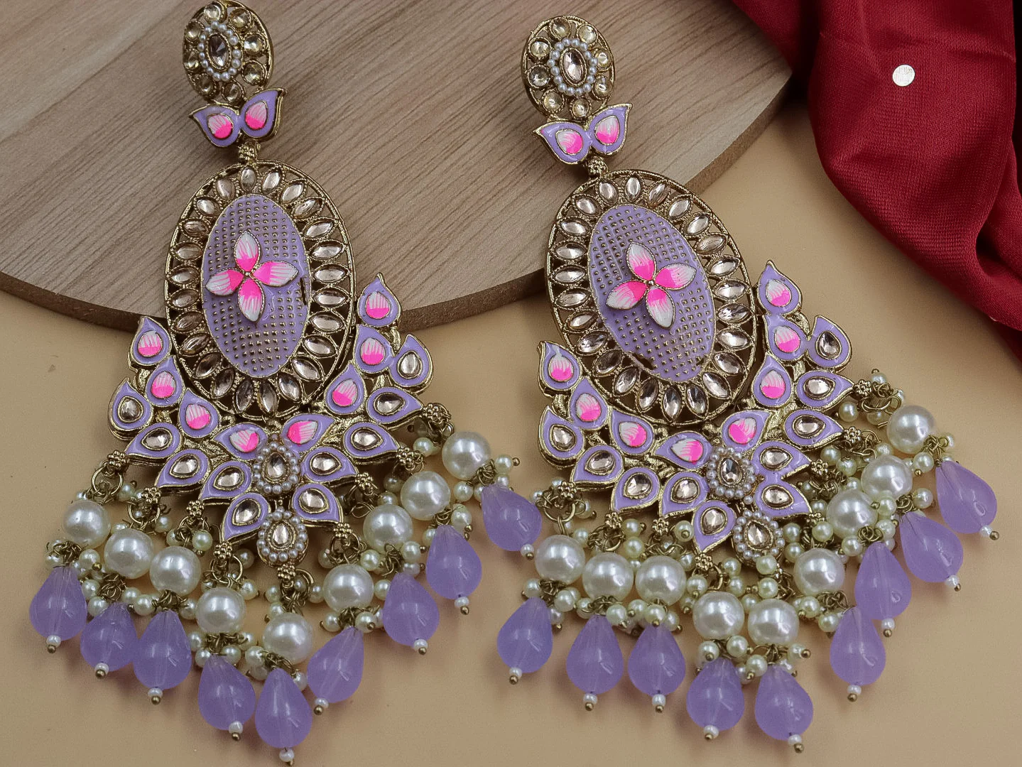 Ranita Meenakari Chandbali - Image 4