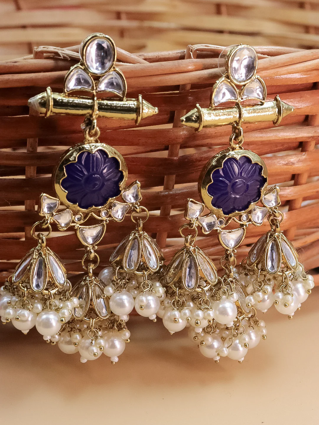 Sheisha 3 Jhumki Earrings - Image 3