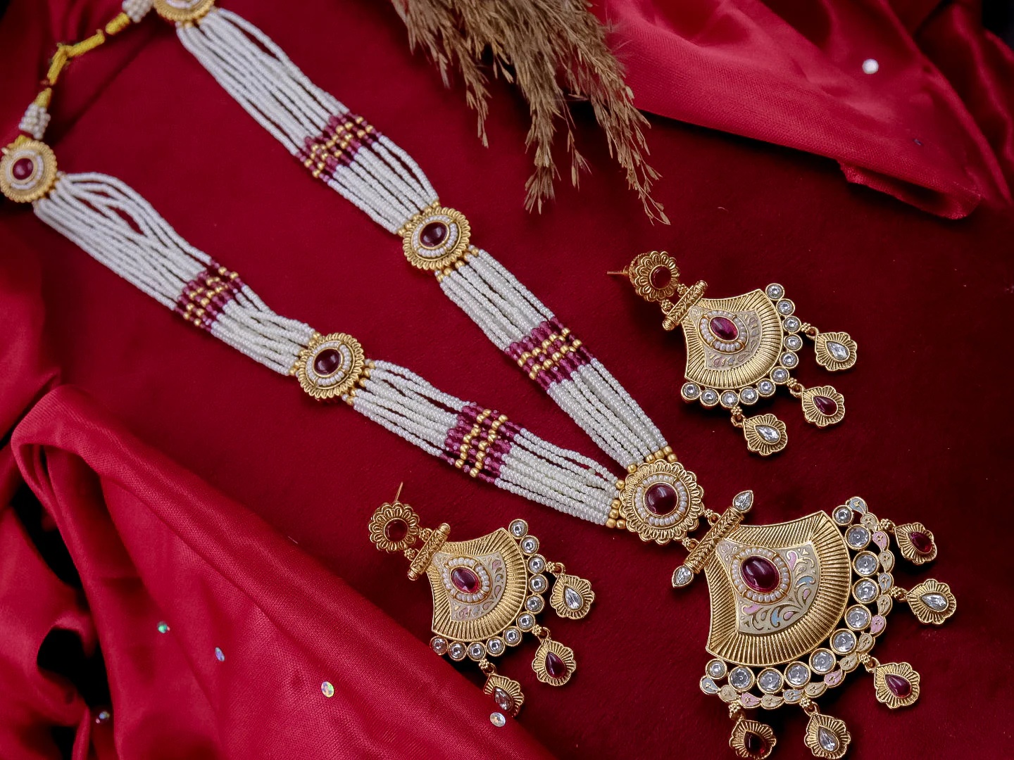 South Indian Nitara Long Copper Necklace - Image 3