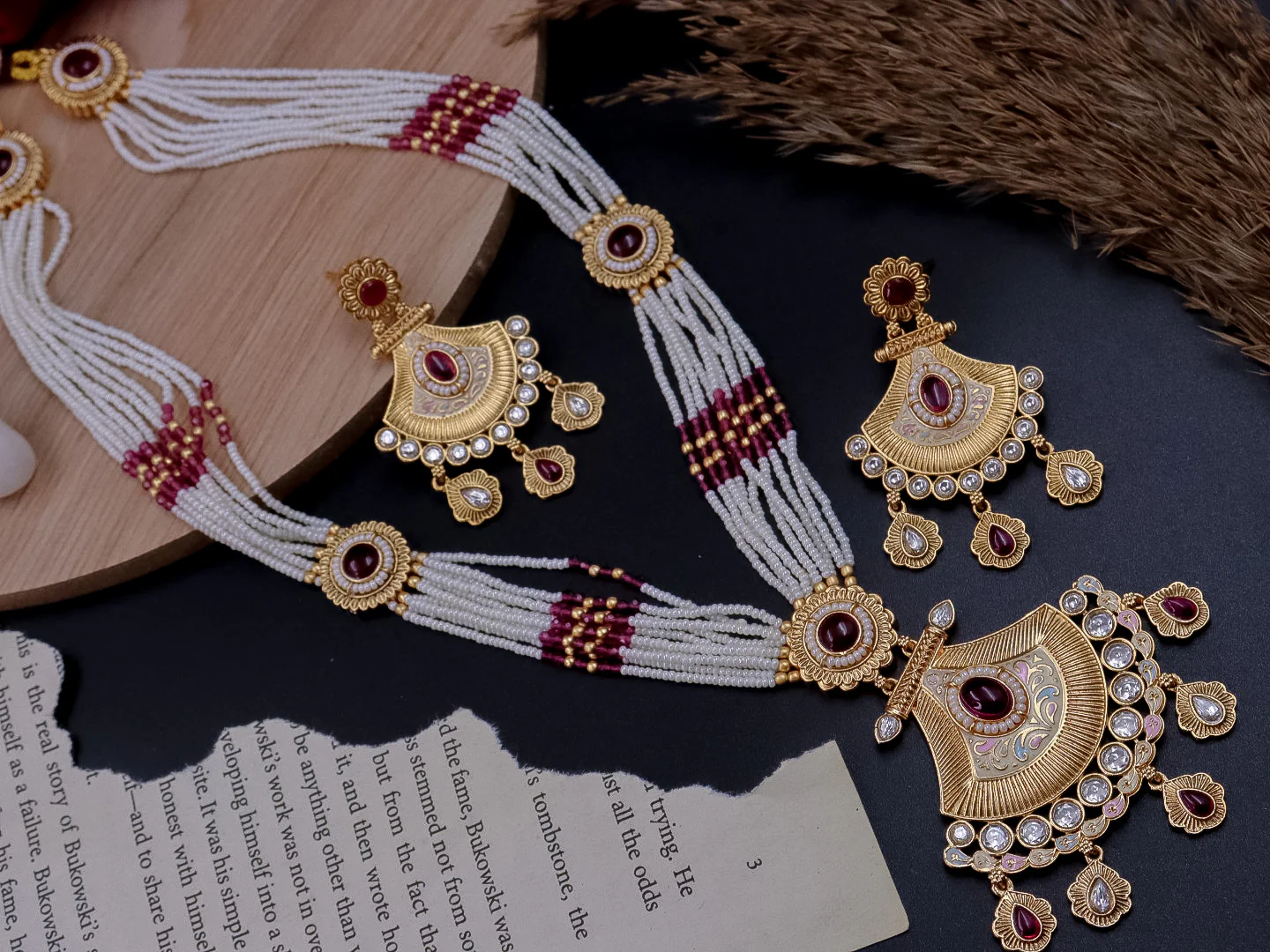 South Indian Nitara Long Copper Necklace - Image 4