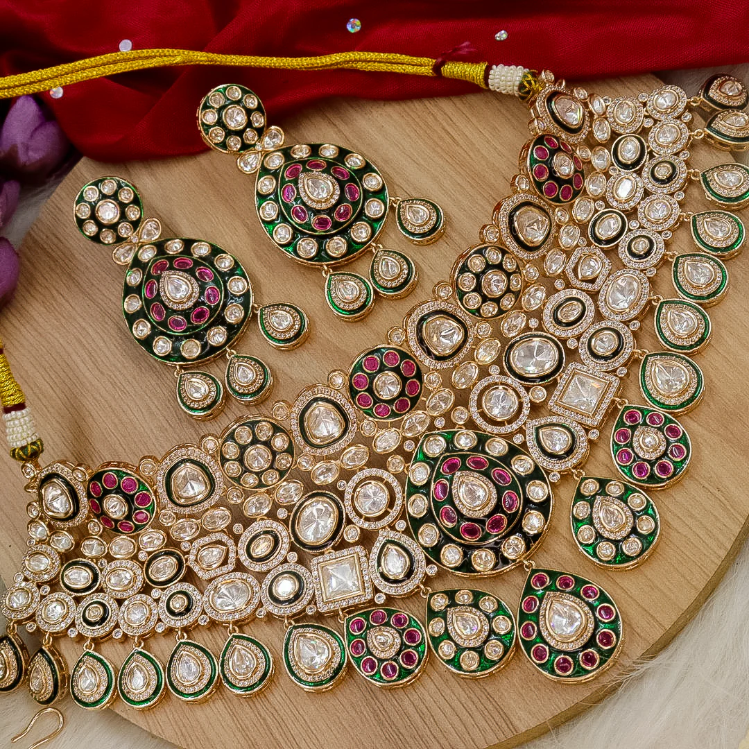 Sushmita Bridal Moissianite Choker Set - Image 2