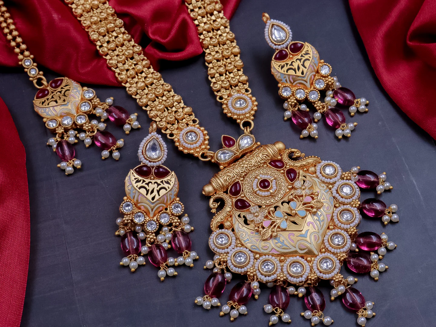 Uma Premium Ethnic Long Necklace - Image 2