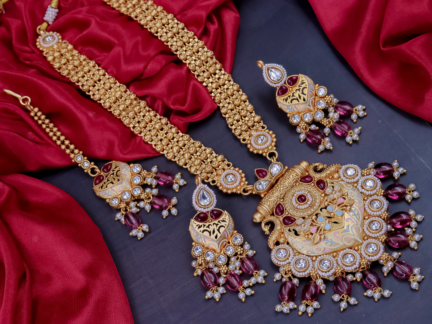 Uma Premium Ethnic Long Necklace - Image 3