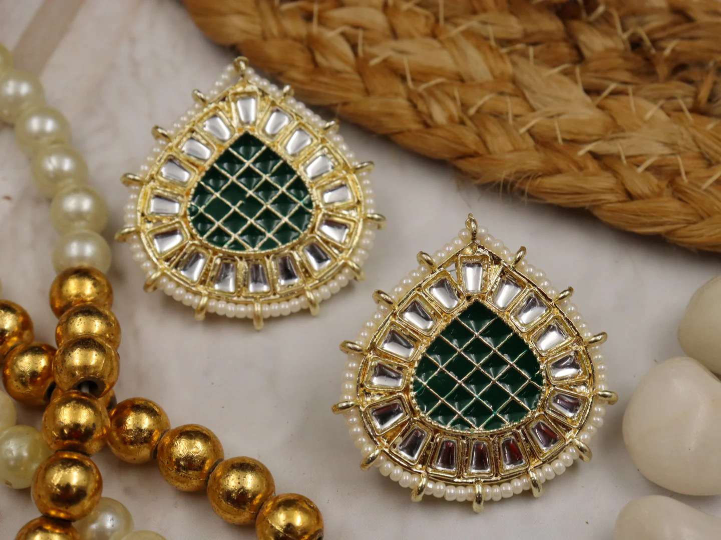 Vineeta Meenakari Studs - Image 5