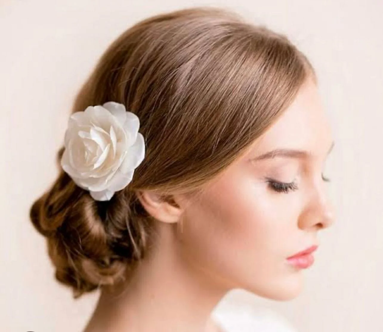 White Rose Hair Pin (1 Pin) - Image 4